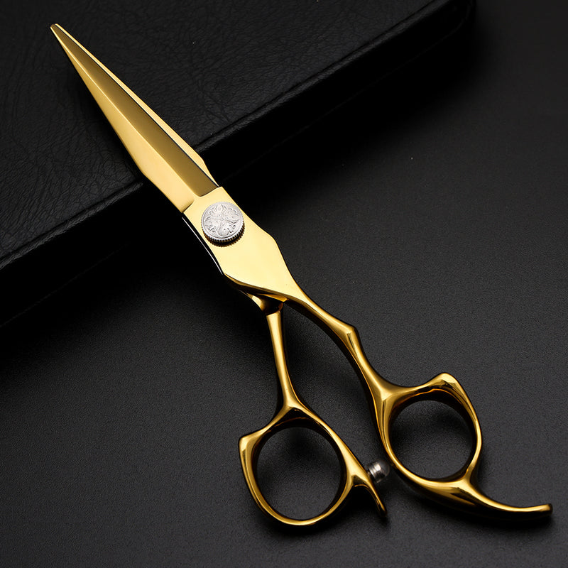 6 Inch  Gold Salon Hair Cutting Scissors, 440C Material