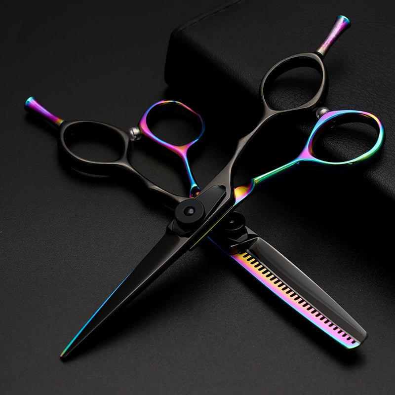 6 Inch 440C Material Black&Colored Hair Scissors
