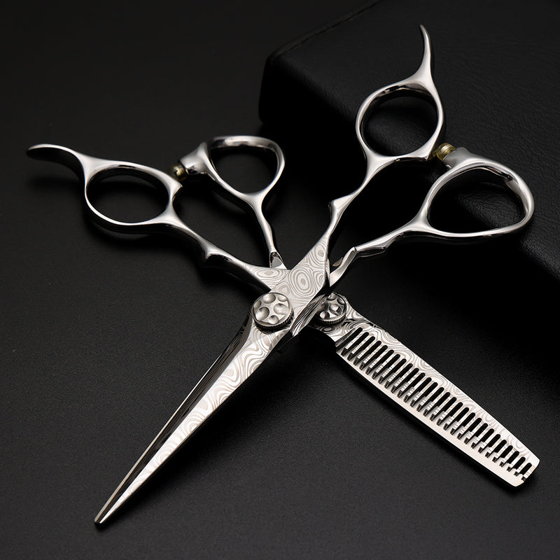 6 Inch 440C Material Damascus Pattern Hair Cutting Scissors
