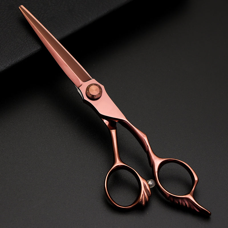 6 Inch 9CR Rose Gold Barber Scissors tijeras de peluqueria profesional